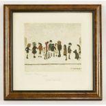 *After L S Lowry (British, 1887-1976)GROUP OF CHILDRENOffset lithograph printed in colours, 1924,