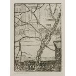 Horace Asher Brodzky (Australian, 1885-1969)STREET WITH TREESEtching, signed in pencil, on wove