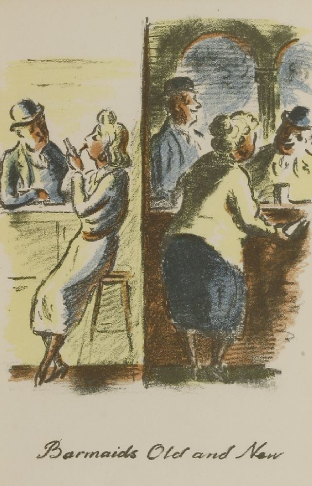 *Edward Ardizzone (British, 1900-1979)BARMAIDS OLD AND NEW;GIRLS FIGHTING AT THE WASHINGTONTwo - Image 2 of 3