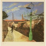 *Carel Weight (British, 1908-1997)RUNNING MANScreenprint in colours, signed and inscribed 'VII/XV