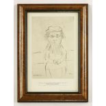 *After L S Lowry (British, 1887-1976)WOMAN WITH A BEARDOffset lithograph printed in colours, 1924,