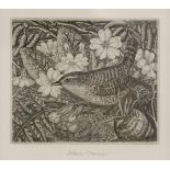 *Robin Tanner (British, 1904-1988)WREN AND PRIMROSEEtching, 1936, signed in pencil, printed by the