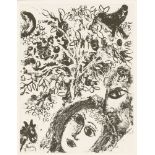 *After Marc Chagall (French/Russian, 1887-1985)LE COUPLE DEVANT L’ARBREDEVANT LE TABLEAUTwo