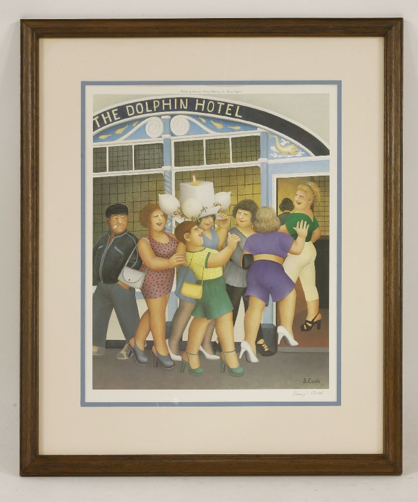 *Beryl Cook (British 1926-2008)HEN NIGHTOffset lithograph, printed in colours, 1994, signed in