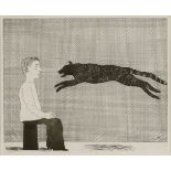 *David Hockney (British, b.1937)THE BLACK CAT LEAPING (TOKYO 91)Etching and aquatint, 1969, from '