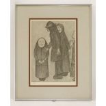 *After L S Lowry (British, 1887-1976)FAMILY DISCUSSIONOffset lithograph printed in colours, 1968,