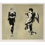 *Blek le Rat (French, b.1951)DIANA AND THE ANGELScreenprint in colours, 2008, signed and