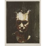 *Guy Denning (British, b.1965)UNTITLED (A MAN LOOKING DOWN)Screenprint in colours, 2009, signed, and