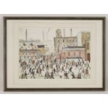 *After L S Lowry (British, 1887-1976)GOING TO WORKOffset lithograph printed in colours, 1959,