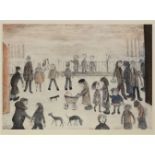 *After L S Lowry (British, 1887-1976)THE PARKOffset lithograph printed in colours, 1974, numbered