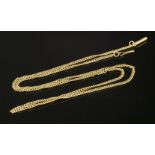 A Scandinavian gold club chain,with a barrel clasp. Marked C.18. 620mm long, 16.70g