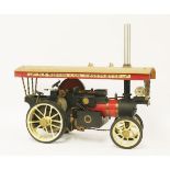 A Markie Models Showman's Steam Engine, 1/10th scale, finished in black and red with brass fittings,