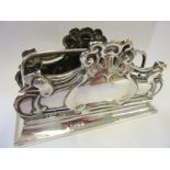 A silver Art Nouveau Letter Rack hallmarked Chester 1903 CONDITION REPORT: Hallmarks