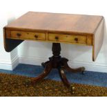 A Regency period rosewood and brass strung Sofa Table,