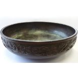 An 18th/19th century well patinated Chinese bronze Tripod Censer of circular form,