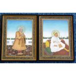 A pair of Indian (Company School) Portraits of Maharaja's, late 18th century, Gouache,