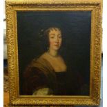 A late 18th century half-length Oil on Canvas Portrait of a lady,