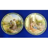 A good pair of 19th century Mintons Cabinet Plates,