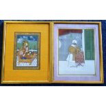 A pair of Indian (Company School), early 19th century Portraits of noblemen in Gouache,