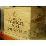 ADDED LOT A 12-bottle unopened case of Gould Campbell 1991 vintage port - Wine Spectator awarded