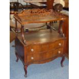 A mid 19th century serpentine fronted Whatnot/Chest,