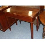 A late 18th Century foldover top mahogany Tea Table,