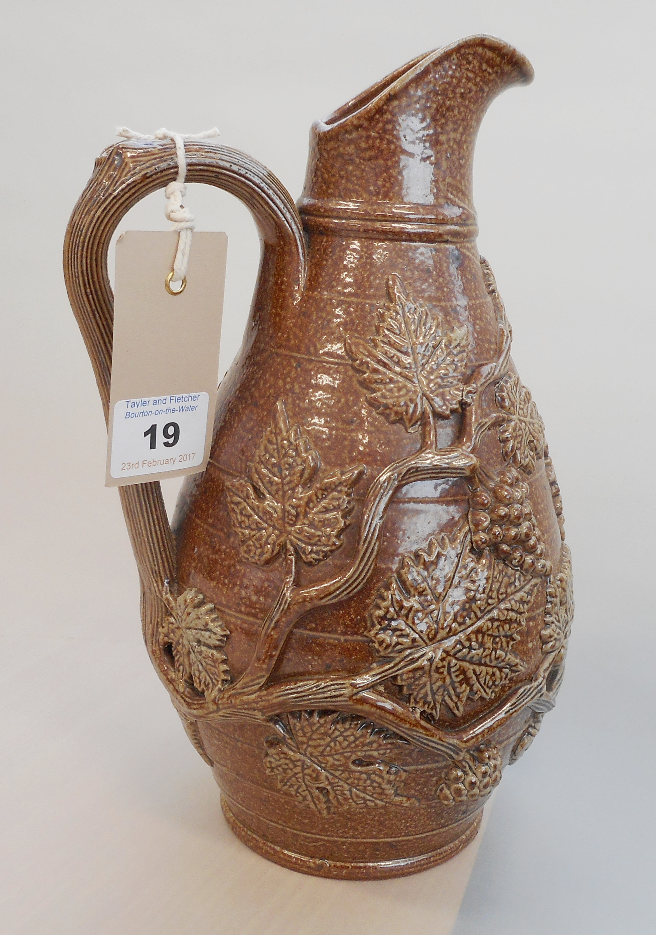 A 19th century Stoneware Jug of baluster form, - Image 3 of 4