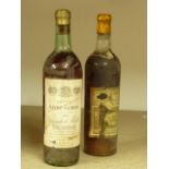 ADDED LOT Château de Rayne-Vigneau 1943 Sauternes together with another bottle of 1953 Sauternes