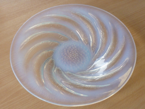 A Lalique opalescent glass Bowl in the Poisson No.