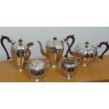 An extremely fine five-piece heavy solid silver Tea/Coffee Service by Elkington & Co.