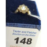 An 18-carat gold moonstone Cluster Ring