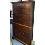 ADDED LOT A late 18th Century mahogany Chest on Chest,