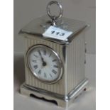 An early 20th century George V silver cased Carriage Clock,