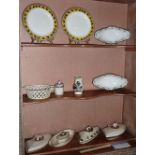 A selection of mostly late 18th century Creamware to include lidded quadrant Hors d'oeuvre Dishes,