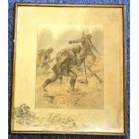 Charles Johnson Payne (Snaffles 1884-1967), framed and glazed Lithograph "Vimy",
