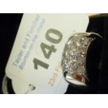 A ladies 18-carat white gold Ring,