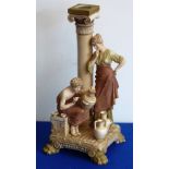 A large and fine late 19th century Royal Dux porcelain Figure Group in Classical Revival style,