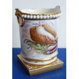 A small early 19th century cylindrical porcelain Pot,