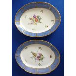 A pair of fine quality oval porcelain Dishes,