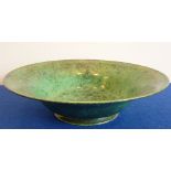 An early 20th Century green spinach glaze Ruskin Bowl,