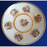 An early 19th century deep Spode porcelain Dish,