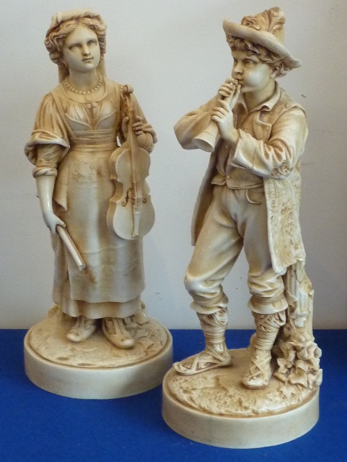 A pair of late-19th century porcelain Figures by R.J.