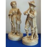 A pair of late-19th century porcelain Figures by R.J.
