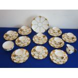 An Art Deco period ten-place Aynsley porcelain Tea/Cake Service comprising ten Cups, a Creamer,