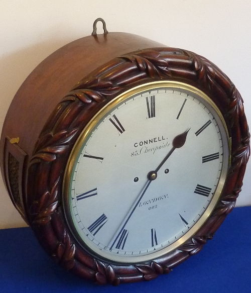 A fine early-19th century circular mahogany cased hanging Wall Clock,