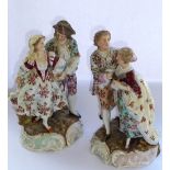 A pair of late-19th century Continental hand-decorated porcelain Figure Models,