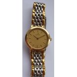 A ladies steel and gold plated cased Omega DeVille Wristwatch,