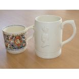 A 1937 Coronation Mug designed and modelled by Dame Laura Knight for Myott Son & Co.