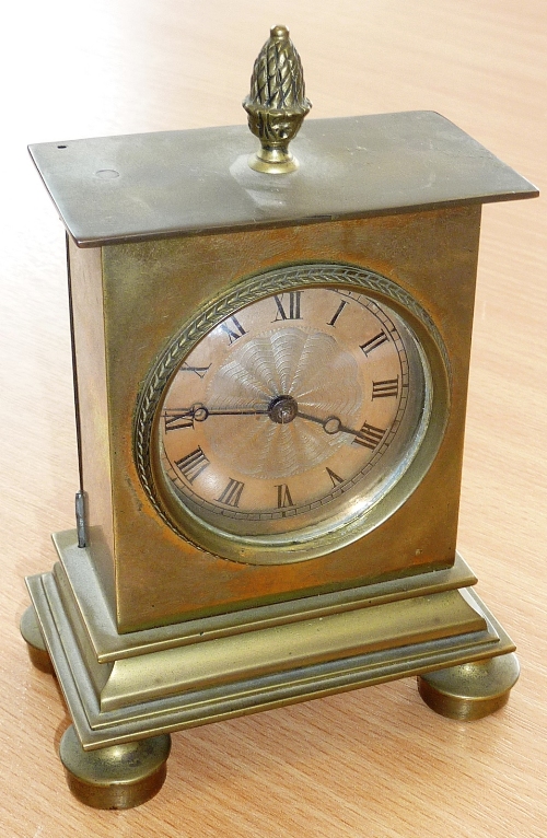 A 19th Century small brass Mantel Clock,