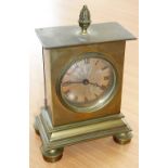 A 19th Century small brass Mantel Clock,